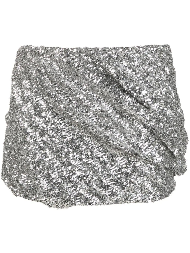 THE ATTICO - Sequin Mini Skirt in Silver – TRAFFIC LOS ANGELES