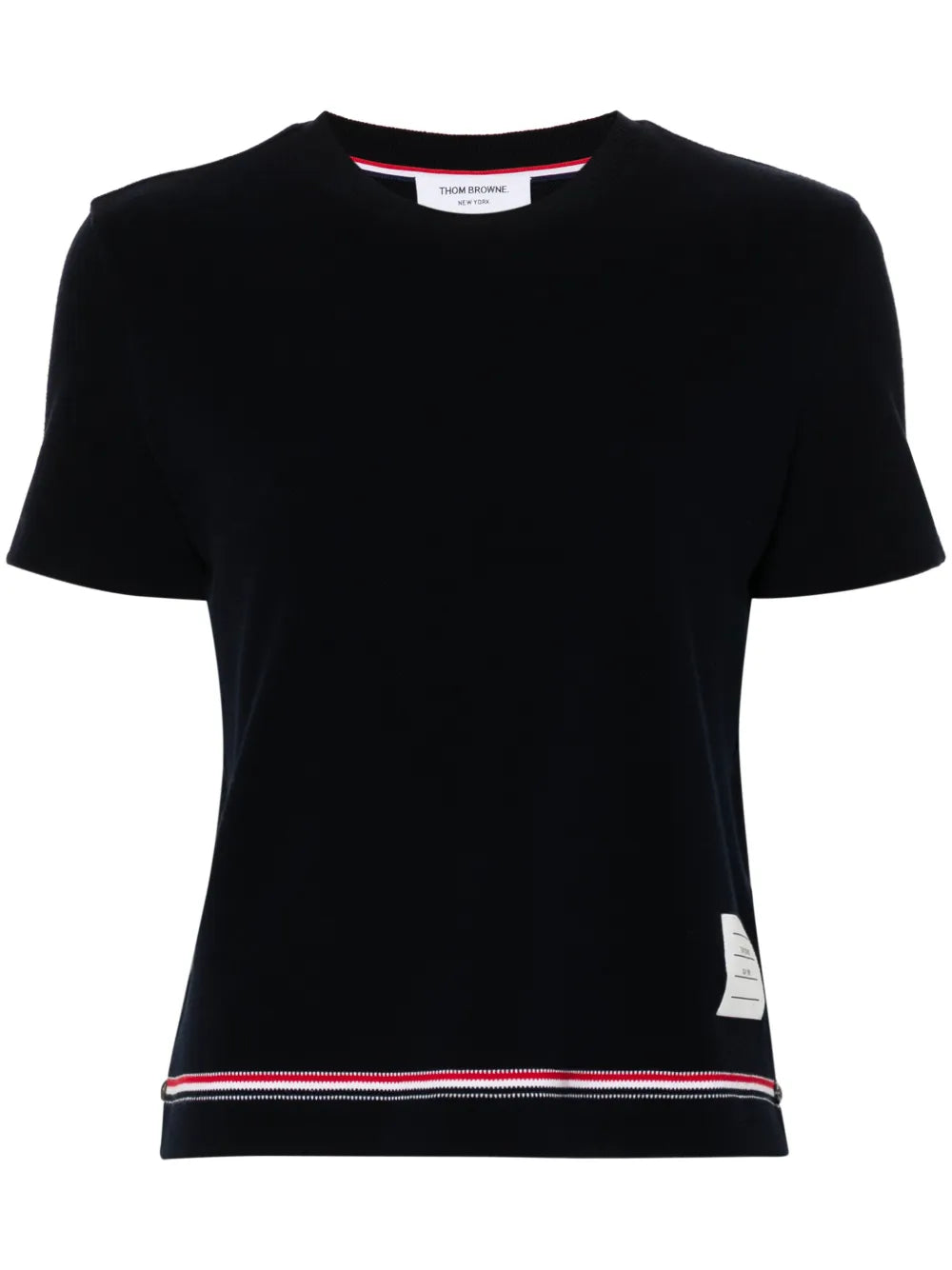 【THOM BROWNE】送料/関税込 NECK SHELL SLEEVELESS T SHIRT Thom Browne Pocket Cotton T-Shirt | Blue | FARFETCH