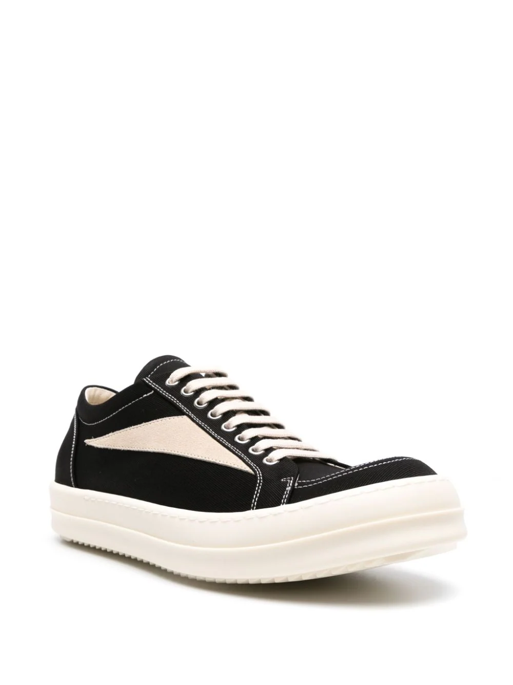 RICK OWENS DRKSHDW - Low Vintage Sneakers in Black/Milk RICK OWENS DRKSHDW - Low Vintage Sneakers in Black/Milk