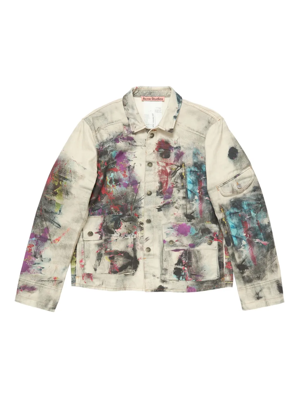 Acne studious 新品 pink denim jacket Acne Studios Acne S Pink And Blue Bla Konst Denim 1998