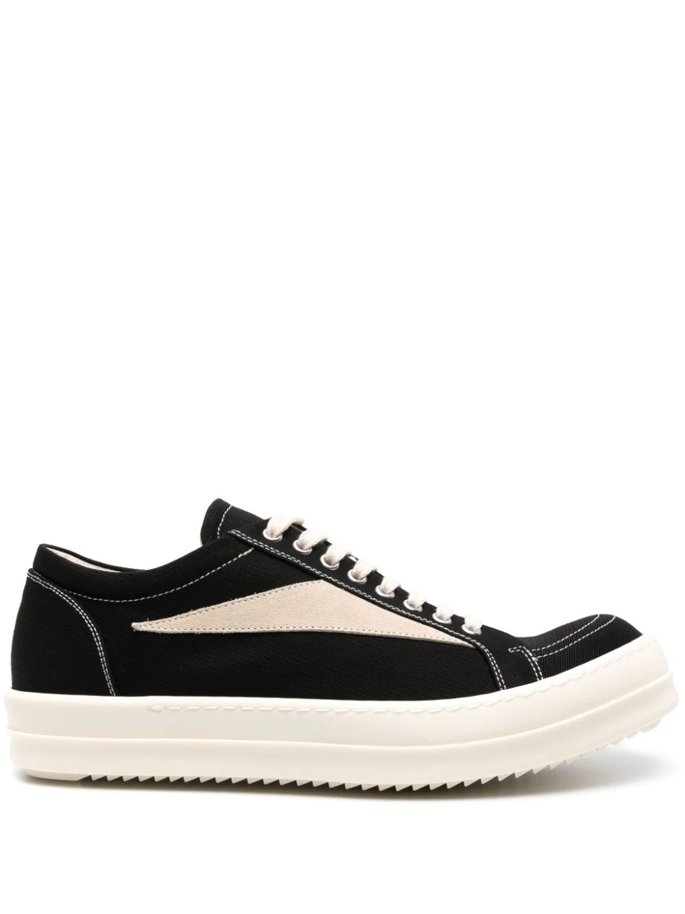 RICK OWENS DRKSHDW - Low Vintage Sneakers in Black/Milk RICK OWENS DRKSHDW - Low Vintage Sneakers in Black/Milk
